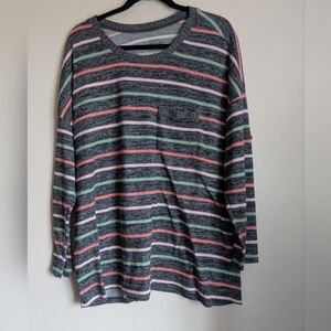Torrid Super Soft Plush Striped Top Size 2 (2X)